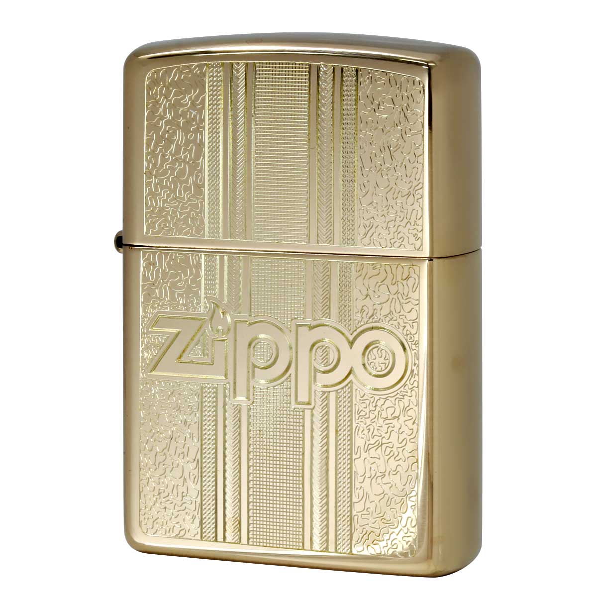 Zippo ジッポー ジッポ ロゴ パターン彫刻 Logo Pattern 鏡面 ポリッシュ ブラス 29677 プレゼント 贈..