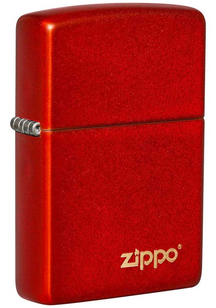 Zippo ジッポー USモデル 定番 Metallic Red Matte w Zippo 49475ZL zippo ジッポ ライター オプション購入で名入れ可 メール便可