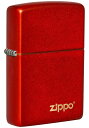 Zippo ジッポー USモデル 定番 Metallic Red Matte w Zippo 49475ZL zippo ジッポ ライター オプション購入で名入れ可 メール便可