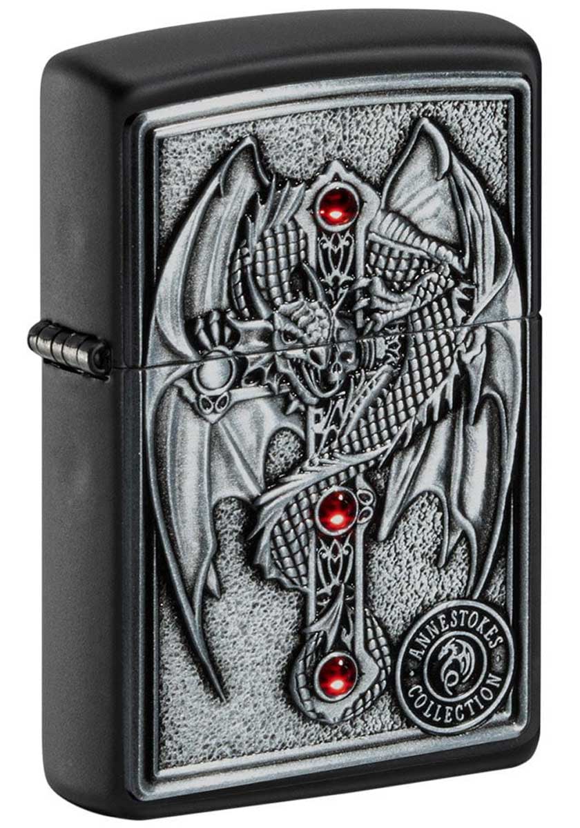 Zippo ジッポー USモデル Anne Stokes Winged Dragon Cross Emblem 49755 zippo ジッポ ライター オプション購入で名入れ可 メール便可