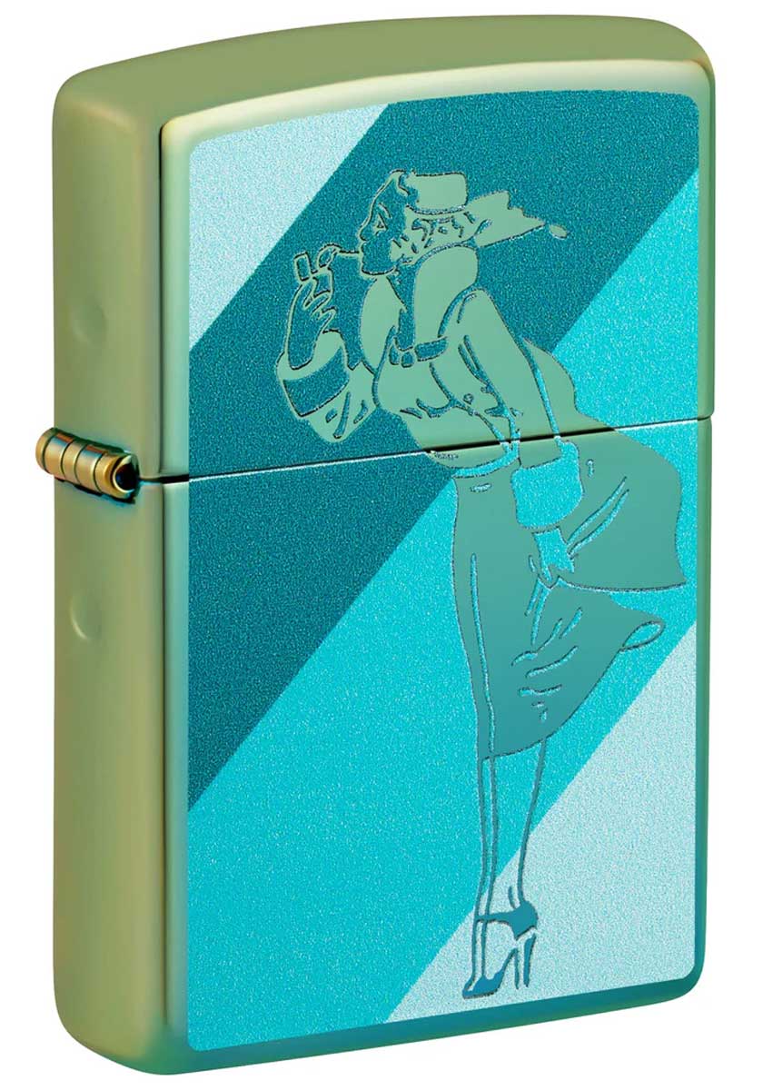 Zippo ジッポー USモデル セクシー Teal Windy Design 48457 zippo ジッポ ライター オプション購入で名入れ可 メール便可