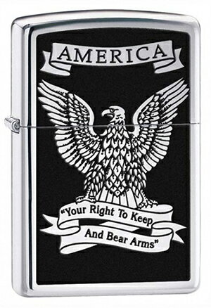 Zippo ジッポー USモデル America Eagle Right to Bear Arms 28290 zippo ジッポ ライター オプション購入で名入れ可 メール便可