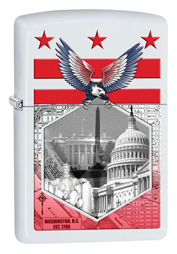 Zippo ジッポー USモデル Washington DC 29084 zippo ジッポ ライター オプション購入で名入れ可 メール便可