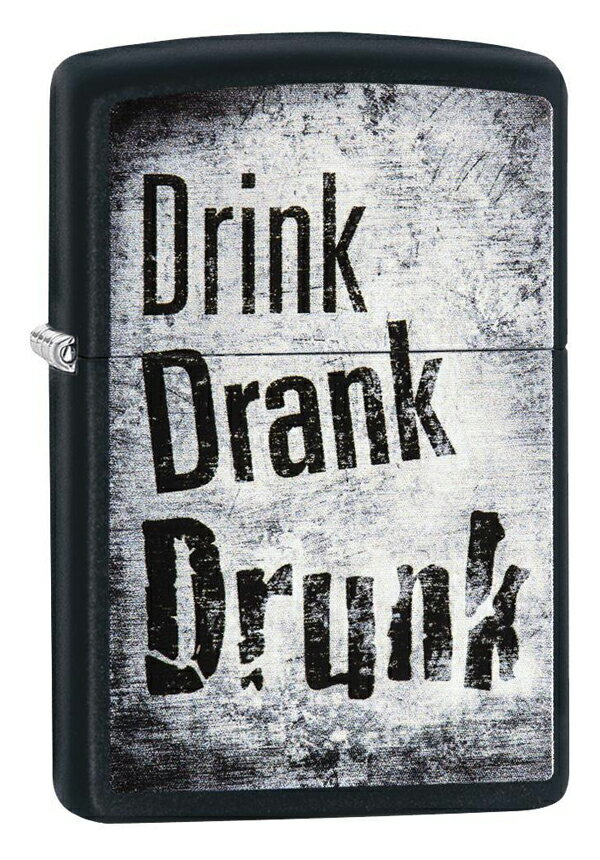 Zippo ジッポー USモデル Drink Drank Drunk 29618 zippo ジッポ ライター オプション購入で名入れ可 メール便可