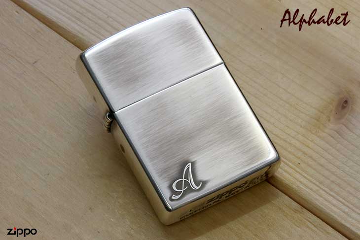 Zippo ジッポー The alphabet アルファベット A 80009 zippo ジッポ ライター オプション購入で名入れ可 メール便可 3