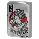 楽天フラミンゴ 楽天市場店Zippo ジッポー 和柄 JAPANESE STYLE 2020 芸者 80058 zippo ジッポ ライター オプション購入で名入れ可 メール便可