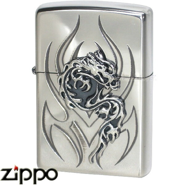 ZIPPO ドラゴン メタル シルバー ファ