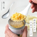 燕三条 穴あきレンゲ スプーン ステンレス レンゲ 穴あき 日本製 キッチン 調理器具 食洗機対応 絶妙サイズの取りわけ穴あきスプーン