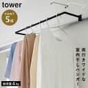 洗濯物干し 室内 鴨居 ハンガー 掛け 窓枠物干し 物干しハンガー 室内干し 部屋干し タワー tower 山崎実業 室内物干しハンガー タワー 奥行きワイド