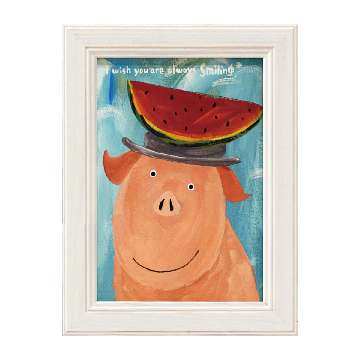 アートパネル 動物 18×13.5cm 武内祐人 ブタ 壁掛けアート アート パネル 北欧 壁掛け 卓上 両用 子供..