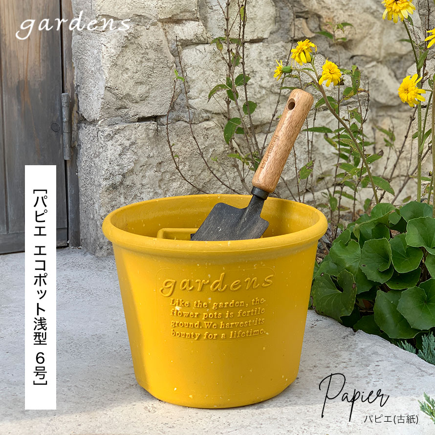 プランター 浅型 丸型 6号 アンティーク おしゃれ 屋外 プラスチック 植木鉢 garde...