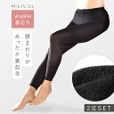 【10%OFF】レギンス タイツ 80デニール 2足組 セット 厚手 冬用 秋冬用 裏起毛 腰回り 透けにくい 腹巻き ふわふわ あったか 防寒 フィット感 M...