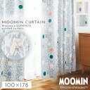 カーテン 遮光 ムーミン 100×178cm 北欧 MOOMIN 日本製 遮光カーテン 洗える カラーサークル 1枚入 リトルミイ おしゃれ 形状記憶加工 スミノエ SUMINOE 1