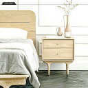 XANDER DESIGNS JULIE BED SIDE TABLE WHITE OAK 