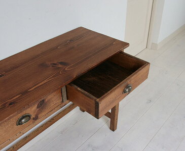 【ポイント10倍】 国産オリジナルオーダー家具 Rustic ラスティックパイン ワークデスク 1400×400 0220-dk-RT-105-140