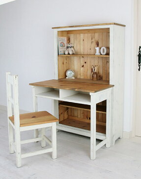 【ポイント10倍】 国産オリジナルオーダー家具 Rustic ラスティックパイン シェルフデスク Bセット 0220-dk-RT-111-B