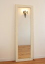 国産オリジナルオーダー家具 Rustic 壁掛けミラー Rustic Mirror L・WH ラスティックパインシリーズ 0220-mr-RT-902-LWH