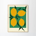 THE POSTER CLUB Green Lemon 30x40 ザ・ポスタークラブ 北欧アートポスター イラスト 海外アート 現代芸術 おしゃれ ルームデコ...