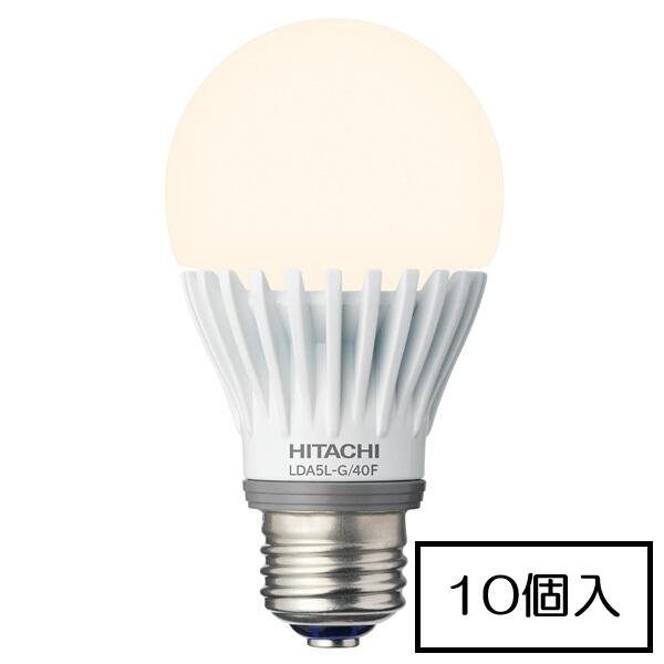 Rakuten - 【特売品・在庫限り】　LDA5L-G/40F　(10個入)　HITACHI/日立　LEDランプ　一般電球形40W相当　径60mm　口金E26　電球色　広配光タイプ　☆一般電球形LEDランプ☆