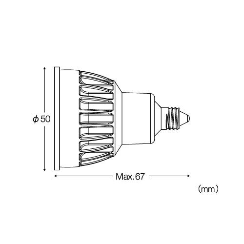 LDR6L-W-E11/D/27/5/35-HC-H USHIO/ウシオ LEDランプ ダイクロハロゲン形 JDR65W相当 調光対応 径50mm E11 色温度2700K 電球色 広角 本体シルバー ☆LED電球ダイクロハロゲン形 inside φ50 シングルコア☆