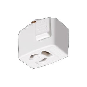 ライティングレール　NDR6012E　電源用部材　抜止接地コンセント　TOSHIBA/東芝　ホワイト　配線ダクトレール