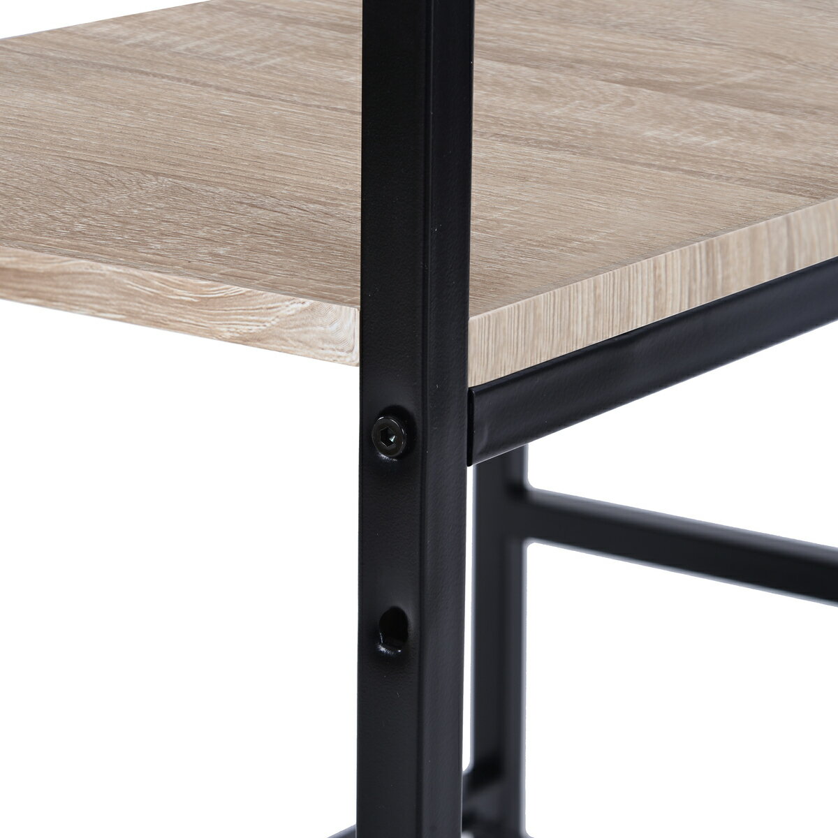 ハンガーラック　コートハンガー　おしゃれ 北欧 省スペース ポールハンガー 洋服 収納 衣類収納 可動 棚付き スチール シンプル【ナチュラル】