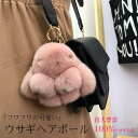 【15%OFFクーポン配布中!】バッグチャーム ファーチャーム ウサギ 動物 ふわふわ もこもこ ポンポン リアルフォックスファーボール バッグ ポーチ キーホルダー 携帯 レディース 小物 大玉 かわいい