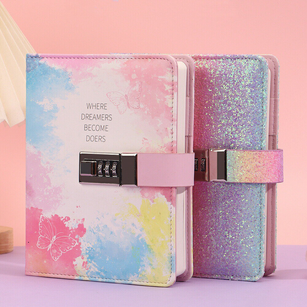 【15%OFFクーポン配布中!】b6 パスワード 日記帳 鍵付き かわいい 鍵付きノート おしゃれ 高級ノート 夢幻 可愛いノート 秘密 鍵付き手帳 女の子 子...