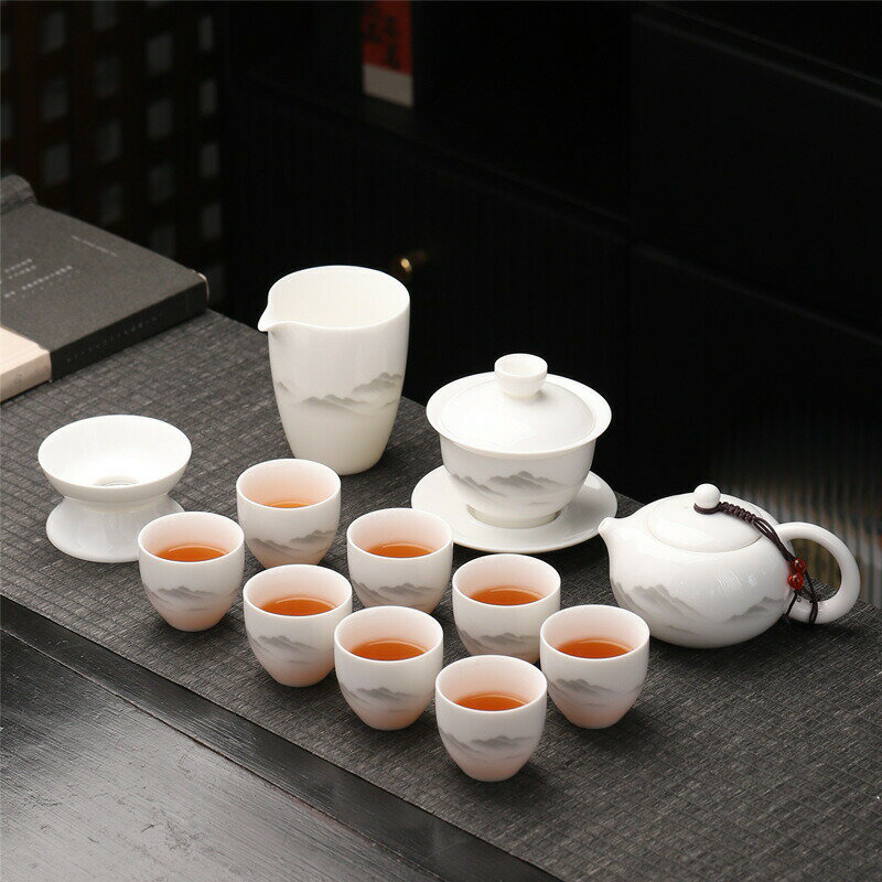 携帯急須 ティーポット マルチ 茶具セット 陶器 湯飲み 麦茶ポット ティーカップ カンフーカップ 収納バッグ付き 白玉 蓋碗 茶入 耐熱 茶器揃い 伝統工芸品 ハーブティー 茶葉 ギフト トラベル