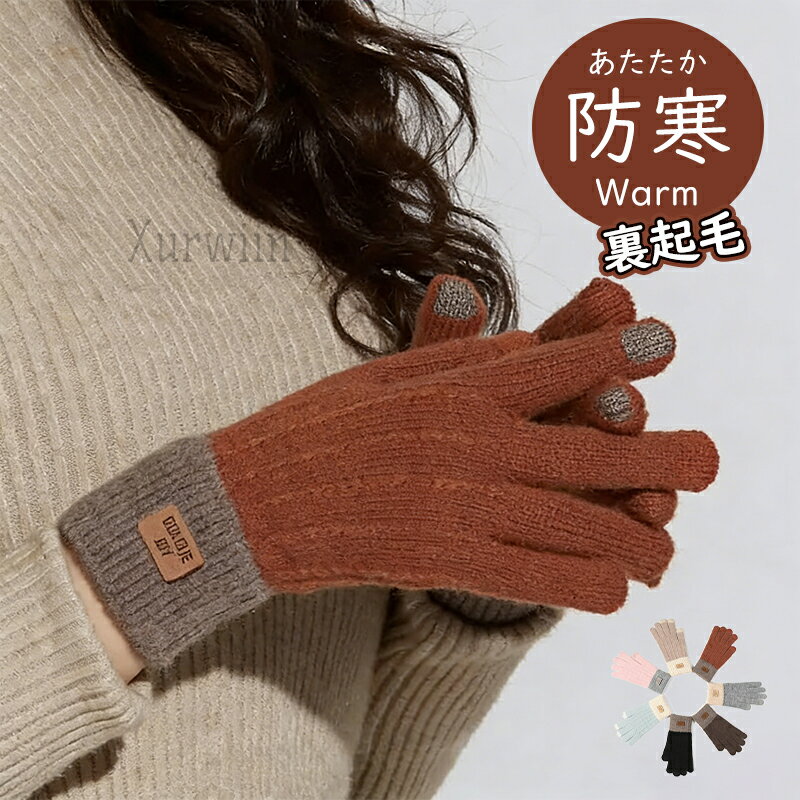 樂天商城 - 【15%OFFクーポン配布中！】手袋 レディース グローブ 裏起毛 ボア スマホ対応 英文字 保温 アウター カジュアル 防寒 防風 おしゃれ 暖かい コンフォート トレンド