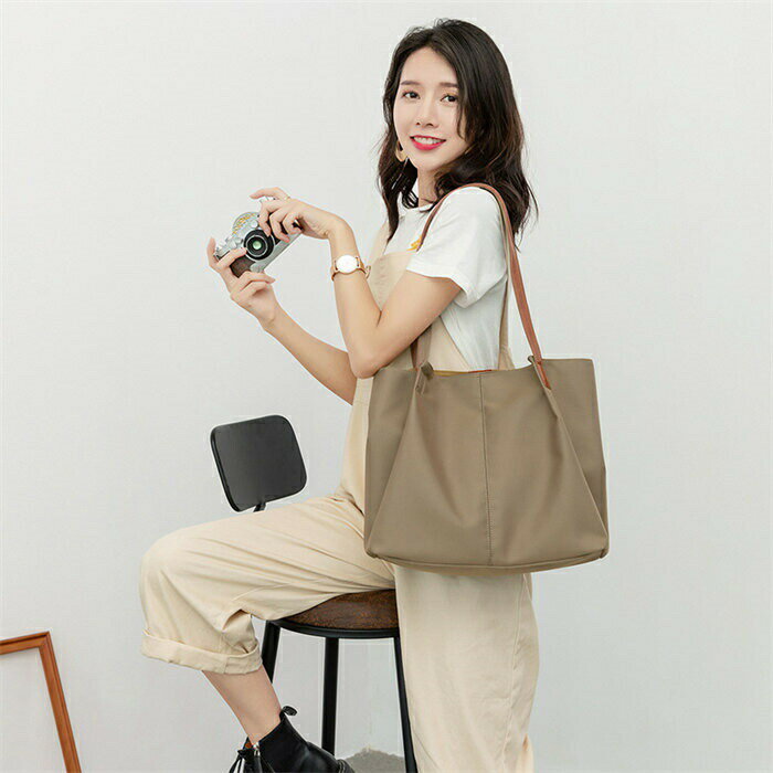樂天商城 - 【10%OFFクーポン配布中！】トートバッグ レディース 大きめ 通勤バッグ 大容量 A4オックスフォード ハンドバッグ 肩掛けバッグ 鞄 ビッグバック オフィス フォーマル 高見え 撥水 通学 事務所 仕事バッグ 大容量 革 黒 グリーン 母の日 プレゼント 送料無料