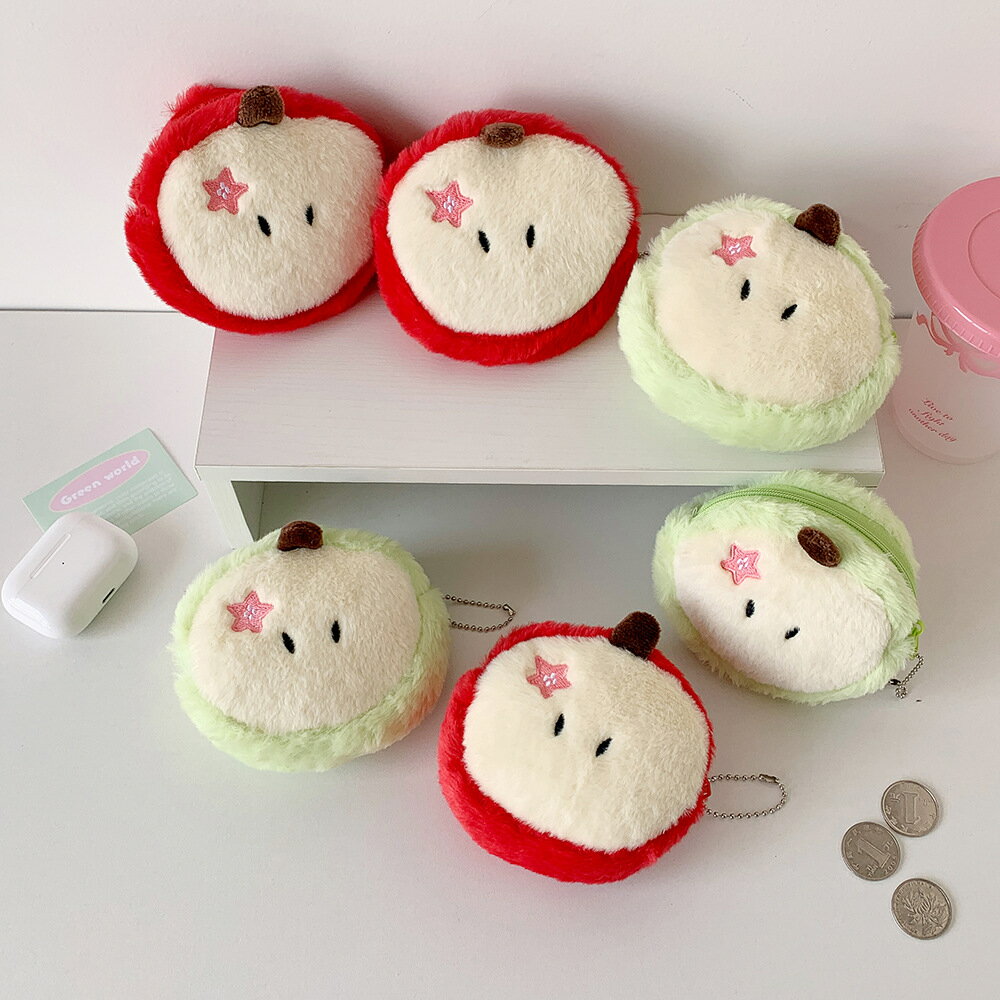 乐天商城 - コインケース 学生用 ふわふわ かわいい ミニ ポーチ イヤホンケース 収納バッグ キーホルダー 日常使い ぬいぐるみ風 軽量 コンパクト ふわふわ ファー 可愛いケース