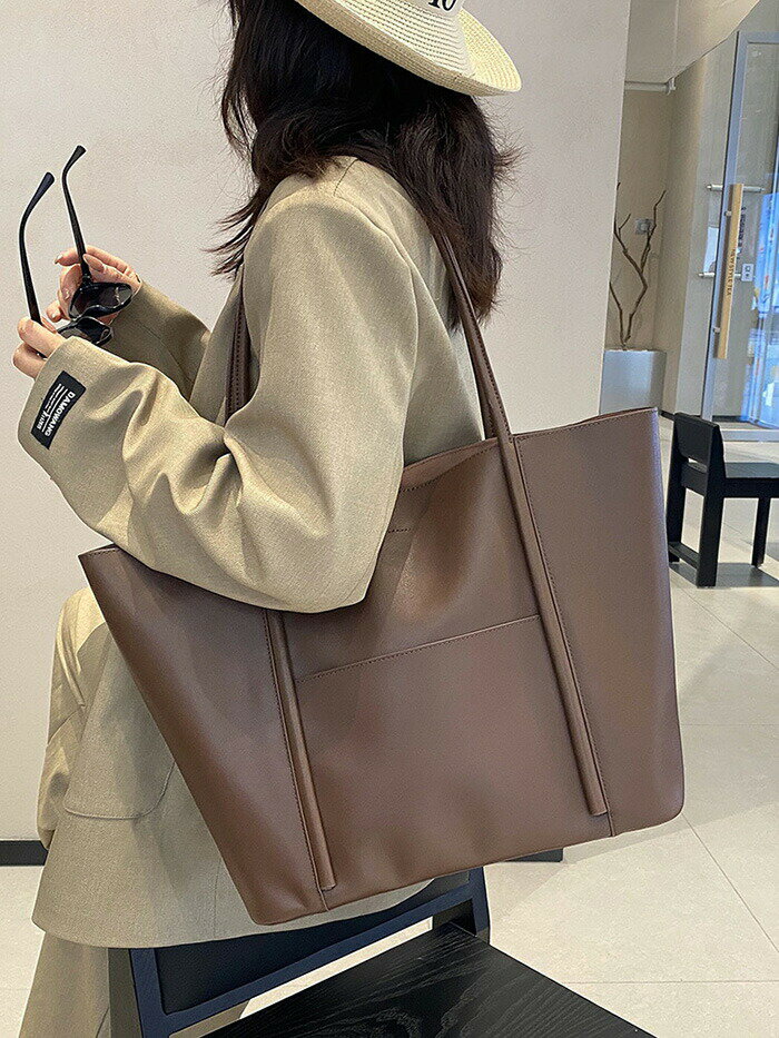 樂天商城 - 本革 バッグ トートバッグ レディース ハンドバッグ レザー 大きめ 大容量 肩掛け a4 肩掛けバッグ 自立 牛革 通勤バッグ お仕事バッグ おしゃれ 柔らか シンプル 高見え フォーマル ビジネス 無地 お出かけ 撥水 カジュアル 軽くておしゃれ