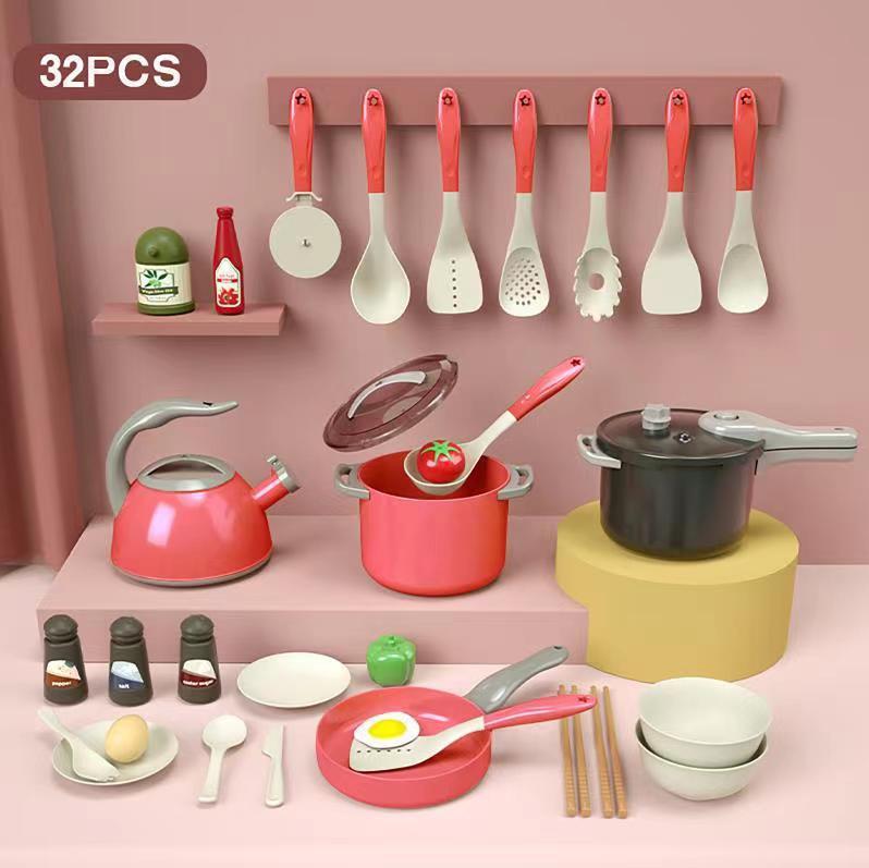 【12%OFFクーポン配布中！】おままごとセット 36pc ままごと おもちゃ 本物そっくり 本格的 ごっこ遊び 知育玩具 キッチン 皿 本物みたいなキッチンおままごとセット♪ ギフト プレゼント 誕生日 クリスマス おもちゃ 鍋 ままごとおもちゃ 親子で楽しむ知育玩具 3
