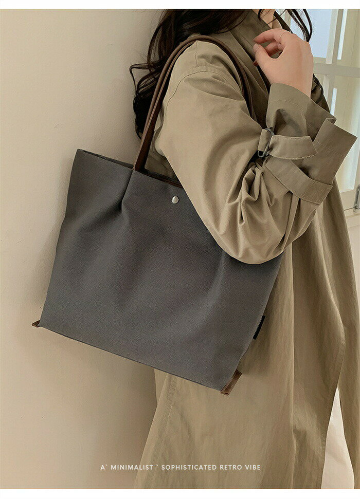 乐天商城 - トートバッグ レディース キャンバスバッグ 大容量 軽いバッグ キャンバス トートバッグ 軽量 肩掛け キャンバス 通学バッグ 大人可愛い 通勤バッグ お仕事バッグ カバン シンプル モード カジュアル 肩掛け 手提げバッグ きれいめ 送料無料