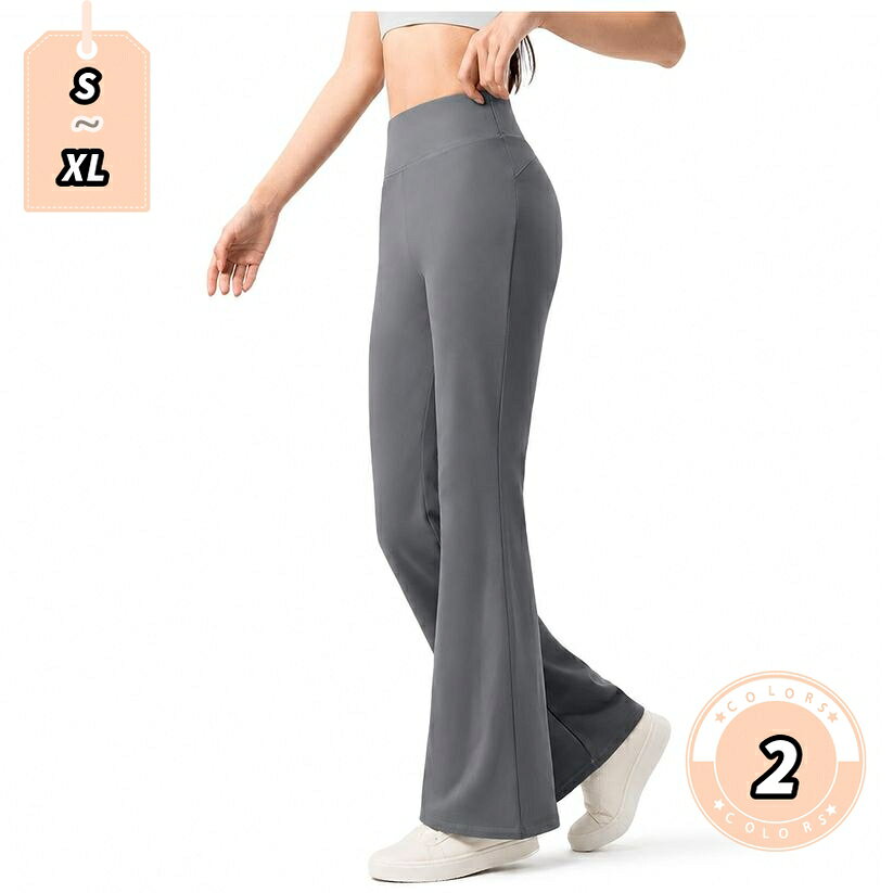 500円OFFクーポン ヨガフレアパンツ レディース 美脚 着痩せ ハイウエスト ブーツ...