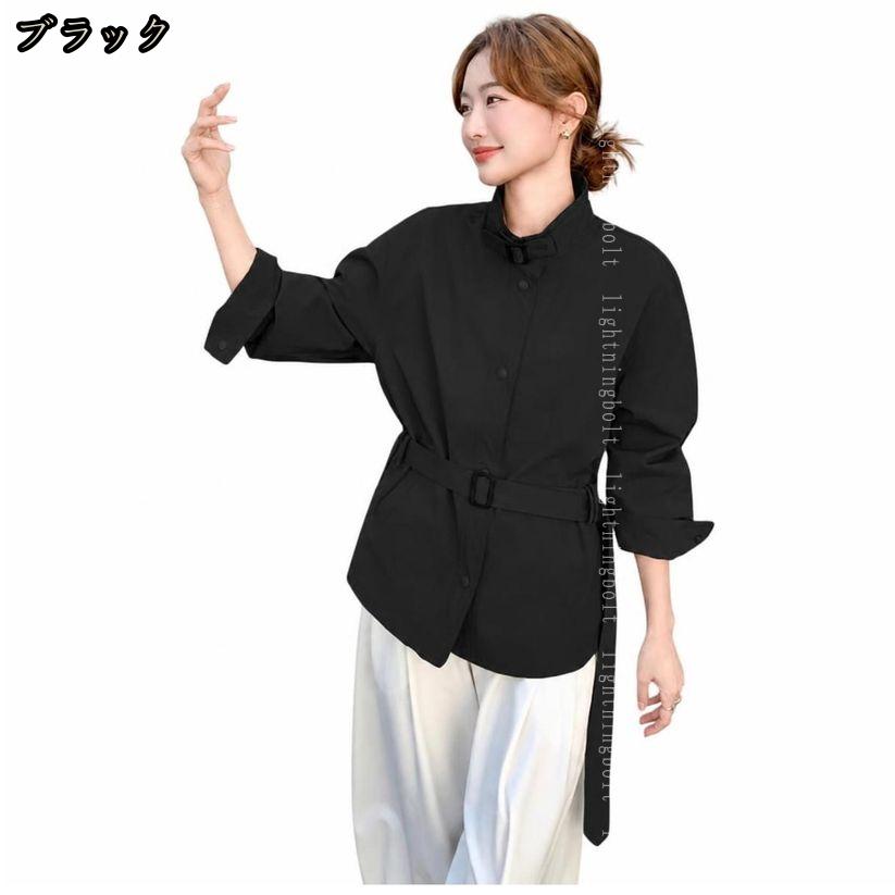 1000円OFFクーポン トレンチコート レディース 体型カバー ショート丈 スプリング...