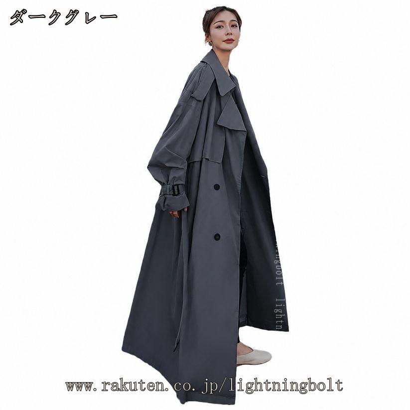 1000円OFFクーポン トレンチコート レディース 体型カバー ロングコート マキシ丈 ...