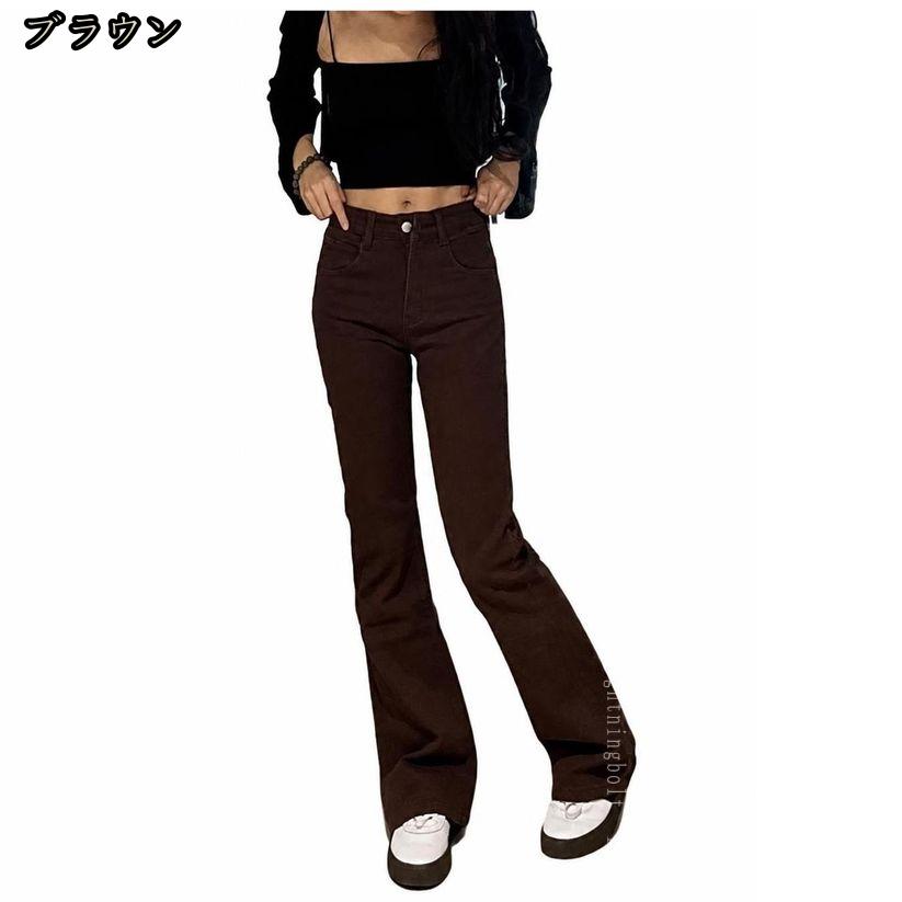850円OFFクーポン レディース デニムパンツ 体型カバー フレアパンツ ジーパン 美脚 脚長見え 着痩せ 細見え ボトムス ズボン カジュアル お出かけ 通勤 通学 旅行 デイリー 普段着 おしゃれ 大人 可愛い ゆったりサイズ lightningbolt lightningbolt-10022863 ライトニング サンプル画像2