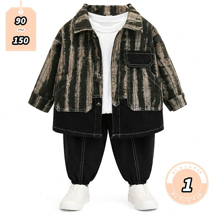 500円OFFクーポン キッズ ジャケット 男の子 アウター 長袖 シャツジャケット 切り替え デザイン 子供服 ストリート風 春 秋 カジュアル ジュニア 上着 羽織り ゆったりサイズ 通学 lightningbolt