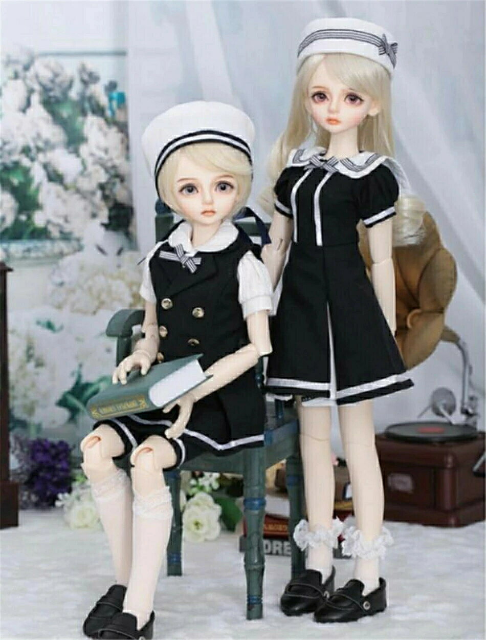 乐天商城 - 高品質 カップル「男の子と女の子 単品選択可」手作り 関節可動 BJDドール プレゼント コレクション 1/4関節人形 本体+フルセット 顔メイク済 40cm