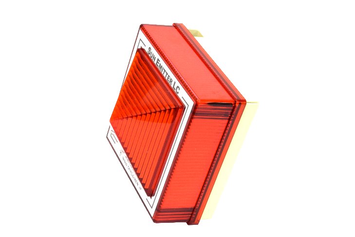 サンエミッター LC-100-RR 点滅発光/常時点灯 赤レンズ 赤LED 防滴構造LED 表示灯ブラケット(専用金具)取り付け※ご注文時選択項目※発光方式 : 点滅発光/常時点灯 [2]