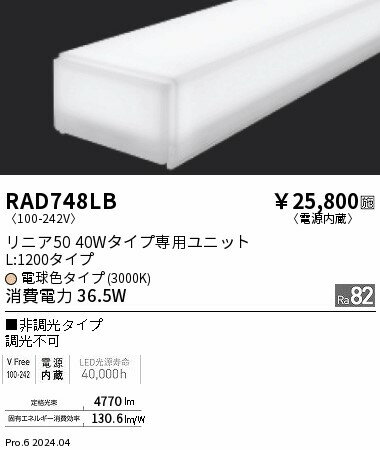 ENDO ��ƣ���� LED�١����饤���ѥ�˥å� (��������) RAD748LB