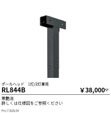 RL844B ENDO照明 遠藤照明 【メーカー直送】 ポールヘッド1灯用／2灯用兼用