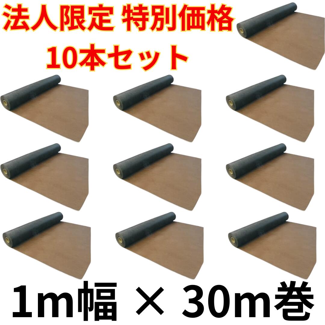 【法人限定｜10本セット】防草シート プランテックス 240BB 1X30m デュポン™ ザバーン ブラウンブラック 雑草防止 除草 砂利下シート 高耐久 透水 ブラウン ブラック リバーシブル
