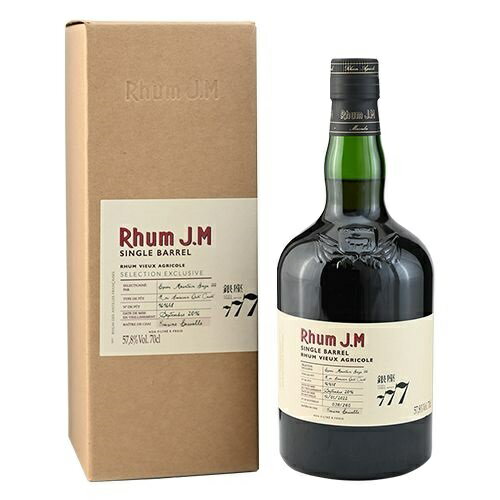 ラム JM 2016 FOR GINZA 777 700ml 57.8度 RUM RHUM ラム酒 フランス 海外県 アンティル諸島 シングルカスク カスクストレングス アメリカンオーク 長S
