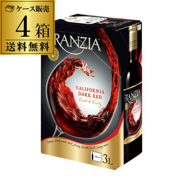 《箱ワイン》フランジア　ダークレッド　3L×4箱【ケース(4箱入)】【送料無料】[ボックスワイン][BOX][ワインタップ][BIB][バッグインボックス][長S]