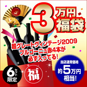 パーカー95点評価のブルゴーニュ当たり年20094本+09シャンパーニュ1本5本福袋3万円5本入り【ワイン福袋】【送料無料】
