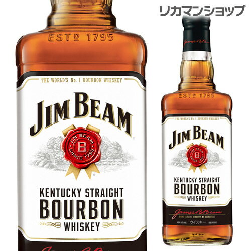 【全品P3倍 5/18～5/20限定】ジムビーム 1L 40度 1,000ml[ウイスキー][バーボン][ジンビーム][ジム・ビーム][ホワイト][並行品][長S] 父の日 早割