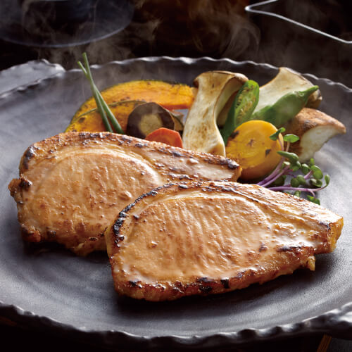 送料無料「祇園さゝ木」黒豚の金山寺みそ漬け＜ロース肉＞100g(ロース肉80g・たれ20g)×5枚 京都 祇園 ..